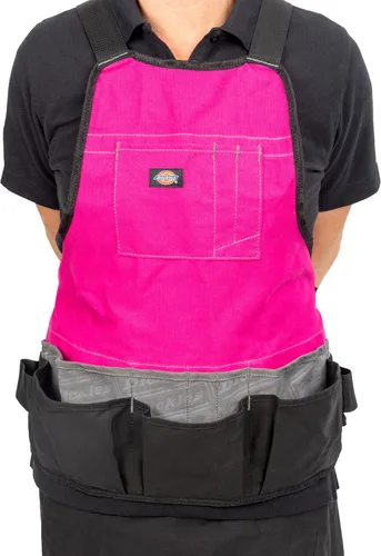 Miniatura 3 de Dickies Delantal de taller con pechera, 16 bolsillos Rosa
