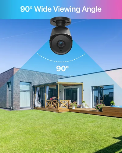 Miniatura 6 de ZOSI Paquete de 4 cámaras de seguridad para el hogar de 1080p con grabación de audio, micrófono integrado, 2MP 1920TVL HD-TVI Cámaras CCTV