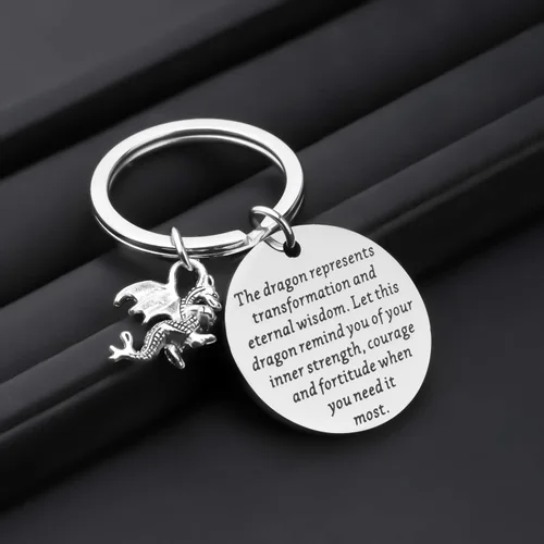 Miniatura 8 de ENSIANTH Dragon Llavero Dragón Amante Regalo Dragones Joyería Inspiración Regalo para Amigo
