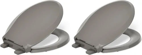 Miniatura 20 de KOHLER 4636-RL-0 Cachet ReadyLatch - Asiento de inodoro alargado con cierre lento, asiento de inodoro de cierre suave con tapa silenciosa, topes