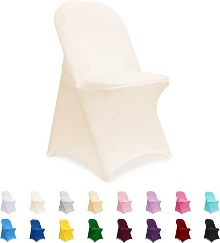 Miniatura 8 de ManMengJi Fundas para sillas plegables amarillas, fundas universales para sillas de 6 piezas, se adaptan a la mayoría de sillas plegables sin