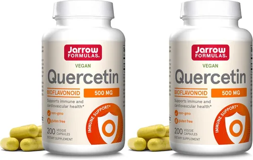 Miniatura 12 de Jarrow Formulas Cápsulas de quercetina de 500 mg - 30 cápsulas vegetales - Apoya el estado antioxidante, la salud cardiovascular y la salud