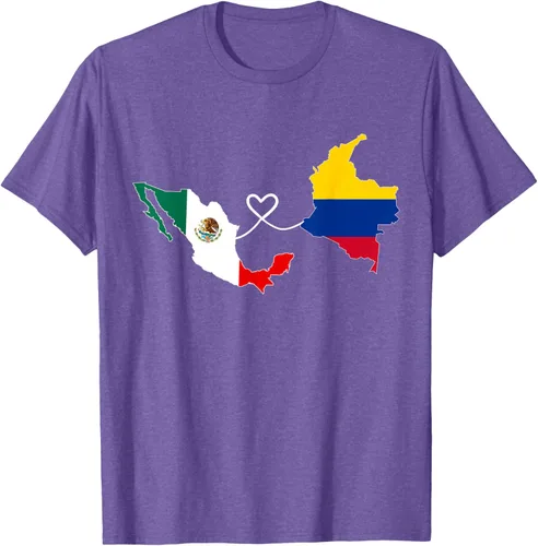 Miniatura 9 de Camiseta Half Colombian Half Mexican Flag Map DNA Mexico Colombia