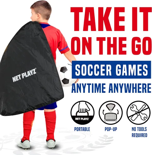 Miniatura 3 de Red de fútbol para porterías de fútbol, porterías de fútbol emergentes para niños para práctica y entrenamiento en el patio trasero, juego portátil