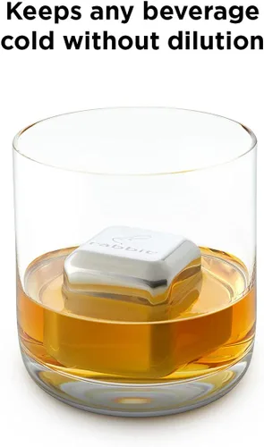 Miniatura 3 de Rabbit Jumbo Chilling Stones - Piedras de Whisky Jumbo de Acero Inoxidable Premium para Enfriar Licores Finos y Bebidas, Piedras Reutilizables