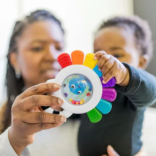 Miniatura 3 de Baby Einstein Outstanding Opus The Octopus - Sonajero sensorial y mordedor, juguete multiusos, sin BPA y refrigerable, 3 meses en adelante, Sonajero