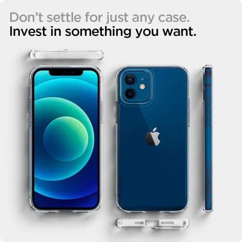 Miniatura 7 de Spigen Funda para iPhone 12 Mini, ultra híbrida, sin anillo magnético, antiamarilleo, transparente