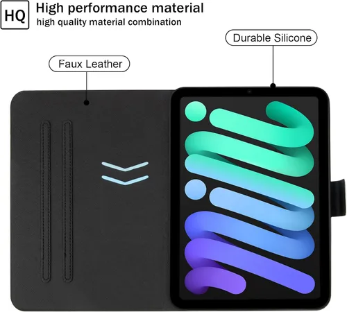 Miniatura 6 de Dteck Funda delgada para Apple iPad mini de 8.3 pulgadas (A17 Pro), Mini (6ª generación) de 8.3 pulgadas con función de encendido automático