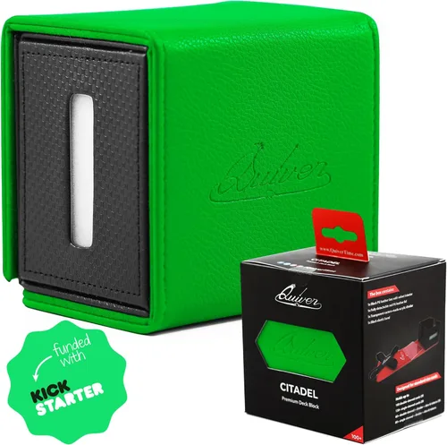 Miniatura 13 de Quiver Time Black Citadel Deck Block for Magic: the Gathering Cards - TCG 100+ Premium Commander Deck Box, caja de mazos MTG para tarjetas, dados
