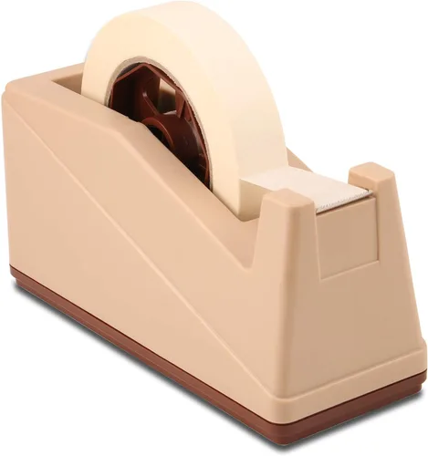 Miniatura 2 de LICHAMP Soporte dispensador de cinta de escritorio con núcleo grande de 3 pulgadas para cinta adhesiva y paquete de 10 cintas adhesivas blancas de 1