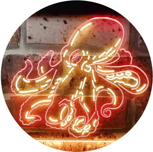 Miniatura 14 de ADVPRO Octopus Ocean Display Room Dual Color LED Neon Sign Azul y Rojo 12 x 8 pulgadas st6s32-i3734-br