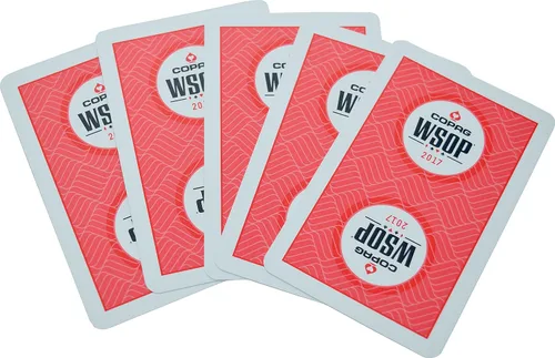 Miniatura 5 de WSOP Juego de 2 mazos auténticos repartidos en 2017 usados Copag Plastic Playing Cards Bridge Standard Index