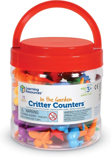 Miniatura 5 de Learning Resources in The Garden Critter Counters - 72 piezas, juguetes de aprendizaje para niños a partir de 3 años, juegos de matemáticas