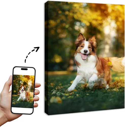 Miniatura 10 de YYYYHPP Impresiones en lienzo con tus fotos, arte de pared personalizado de foto a lienzo, impresión en lienzo para boda, familia, bebé, mascotas