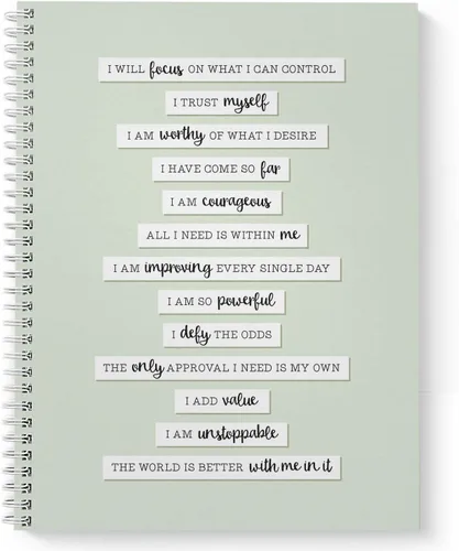 Miniatura 7 de Gotcha Covered Notebooks In My Self Care Era - Cuaderno de espiral, 8.5 x 11 pulgadas, diario motivacional de amor propio, 120 páginas