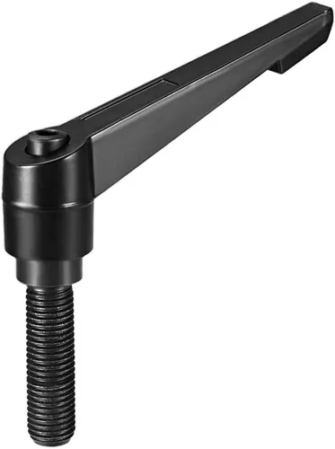 Miniatura 9 de uxcell M8 x 1.260 in Mango de sujeción ajustable Palanca de sujeción Rosca Botón de trinquete macho roscado Perillas de bloqueo Tornillo giratorio