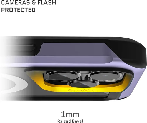 Miniatura 3 de Ghostek Atomic Slim - Funda protectora para iPhone 15 Pro Max, compatible con accesorios MagSafe, marco de metal de aluminio, funda de teléfono