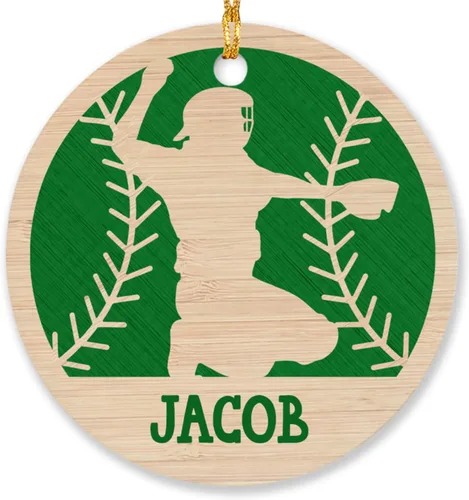 Miniatura 13 de Adorno de Navidad de balón de fútbol, adorno de fútbol personalizado con nombre, adorno de jugador de fútbol personalizado para árbol de Navidad