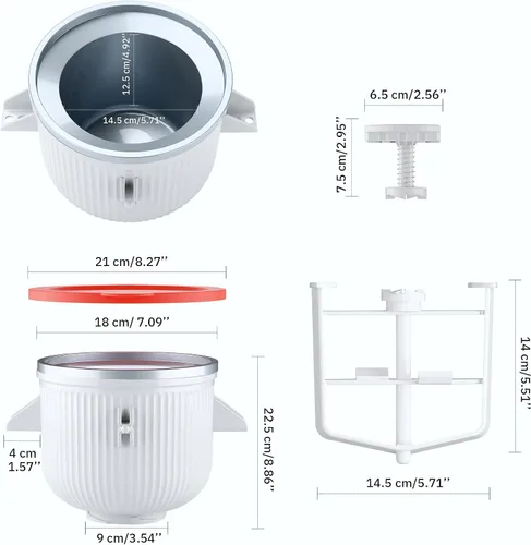 Miniatura 3 de KitchenAid - Accesorio para máquina de helados para batidora de pie, cuenco de helado compatible con batidoras de soporte de 4.5 cuartos de galón