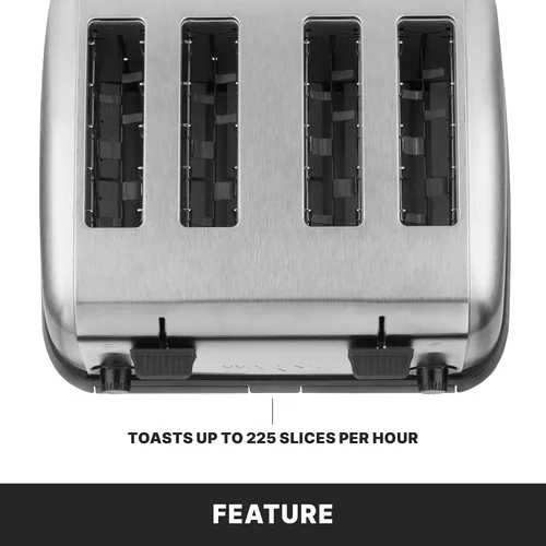 Miniatura 3 de Waring (WCT708) Tostadora emergente de cuatro compartimentos, plateada