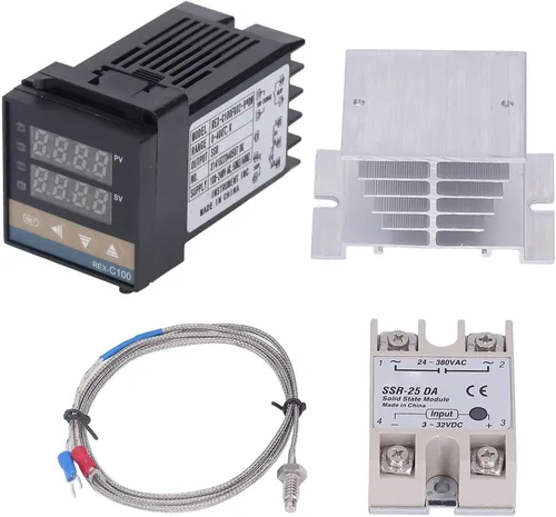 Miniatura 3 de Rex C100 Controlador de temperatura Pid Controladores de temperatura Kit 32.0-752.0 °F Impermeable Alta Precisión Rex C100 Controlador