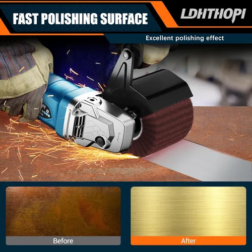 Miniatura 2 de LDHTHOPI Máquina de pulido y lustrado de 1800W, pulidor eléctrico de acero inoxidable de mano de 110V, 8 velocidades variables, 3100RPM para metal