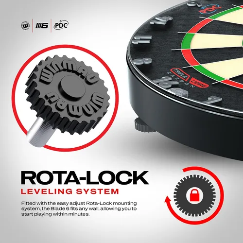 Miniatura 3 de WINMAU Professional Bristle Dartboard - PDC Tournament Board with Official Tournament Specifications - Available in Blade 6 Single, Dual, Triple