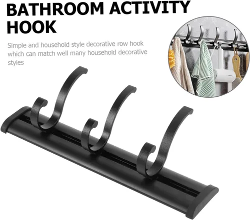 Miniatura 7 de DOITOOL Percha de baño para almacenamiento de inodoro, ganchos para ducha, gancho para toallas de baño