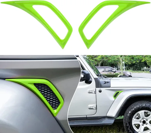 Miniatura 12 de Bonbo 2 unidades de accesorios exteriores para molduras de rueda, molduras de salida de aire acondicionado lateral para Jeep Wrangler JL JLU Sports
