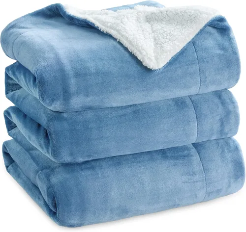 Bedsure GentleSoft Mantas de Forro Polar Sherpa Tamaño King para Cama - Gruesas y Cálidas, Mantas King de Felpa Suave y Esponjosa para Invierno, 03