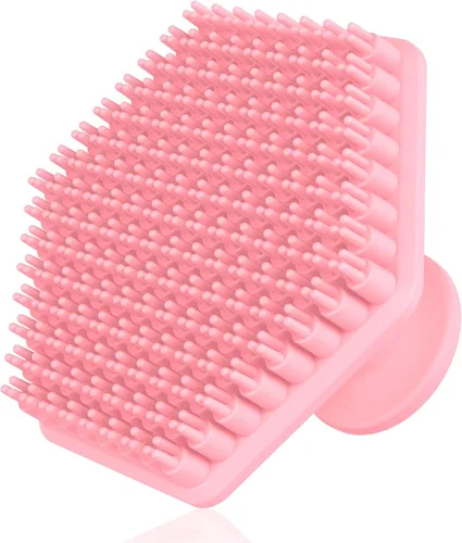 VWMYQ Exfoliante Facial de Silicona para Hombres, Almohadilla Exfoliante Suave y Masajeador, Cepillo de Limpieza Facial de Silicona Cepillo de Rosado