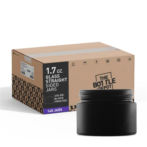 Miniatura 34 de The Bottle Depot - Tarro de vidrio de 4 oz (3.4 fl oz) - Ámbar transparente - 90 frascos - Cierres no incluidos - Acabado de cuello 58-400 - Tarros