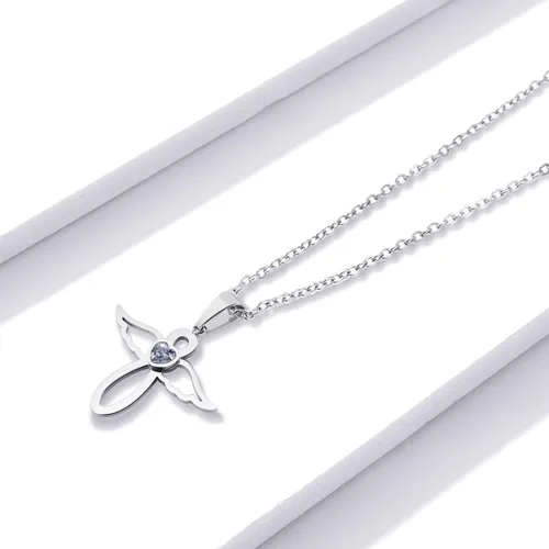Miniatura 3 de PHOCKSIN Collares de piedra natal de enero a diciembre para mujer, circonita cúbica infinita con bonito dije de ala de ángel para niñas