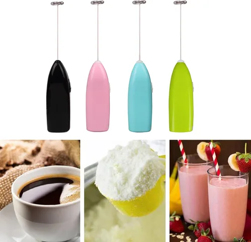 Miniatura 4 de Batidor eléctrico del espumador de la leche del mezclador del café de la bebida pequeña de las licuadoras de la mano para mezclar los huevos crema