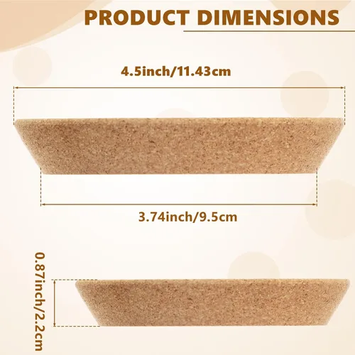 Miniatura 2 de Kathfly 2 tapones de corcho cónicos para aberturas de tarros de 3.74 a 4.0 pulgadas, tapas grandes para tarros de conservas de corcho, tapones