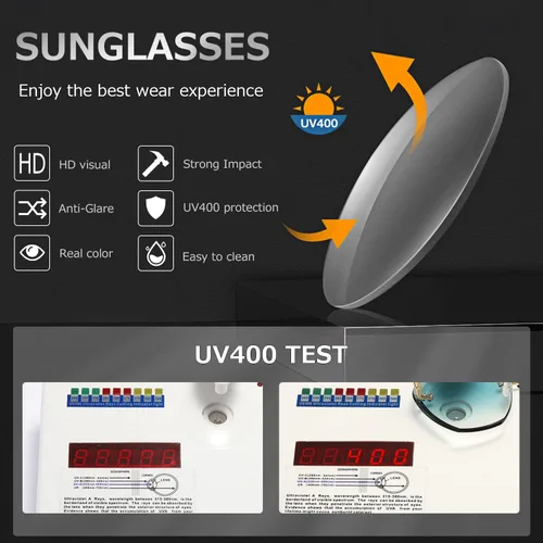 Miniatura 7 de AEVOGUE - Los lentes de sol para mujer sin bordes lentes de corte de diamante de tamaño grande AE0534