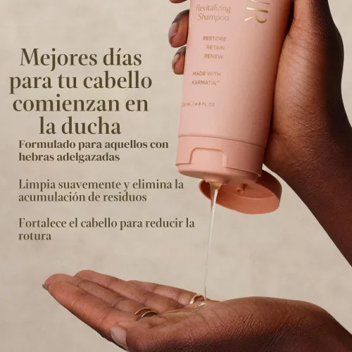 Miniatura 5 de VEGAMOUR GRO Champú Revitalizante, Apoya un Cabello más Grueso y de Aspecto más Abundante, Champú Formulado sin Sulfatos para Cabello Ralo