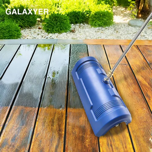 Miniatura 7 de Limpiador de superficies de hidrolimpiador, accesorios de metal para arandelas de piso para calzadas, aceras, patios con 2 accesorios de poste