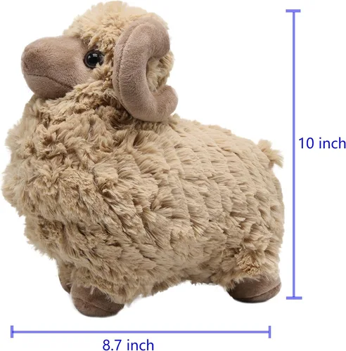 Miniatura 8 de BABOLI Peluche de oveja de peluche adorable y esponjoso, súper suave y lindo, muñeca de cordero, regalos bonitos para niños y niñas, regalo
