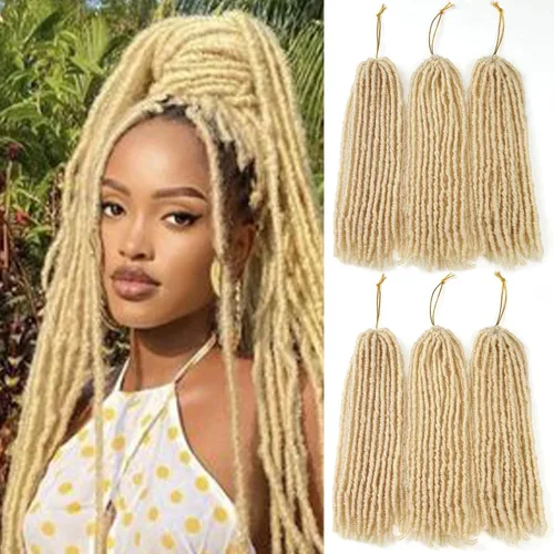 Miniatura 12 de WIGNEE Cabello de Ganchillo 120 Hebras Locs Sintéticos 8 Pulgadas Locs Suaves Pre-Trenzados 6 Paquetes Cabello de Ganchillo Pre-Anudado para Mujeres