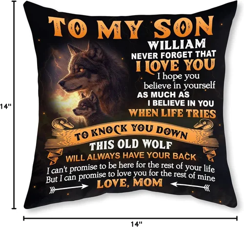 Miniatura 8 de Hyturtle Almohada personalizada para mi hijo – Regalos de mamá a hijo adulto – Regalos inspiradores en cumpleaños – Regalos de graduación