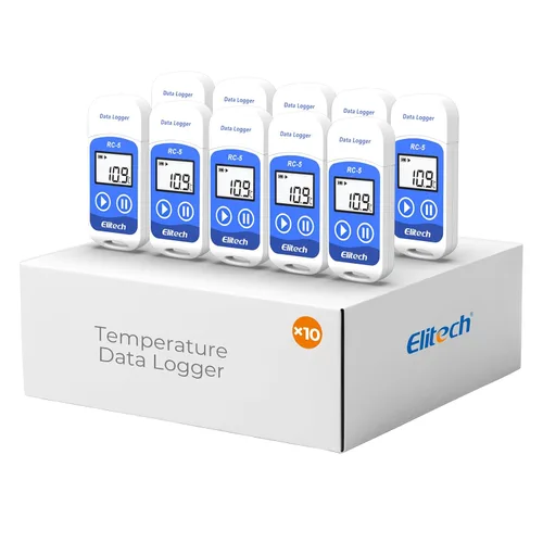 Miniatura 12 de Elitech RC-5 pantalla LCD USB grabador registrador de datos de temperatura, 32000 puntos alta precisión