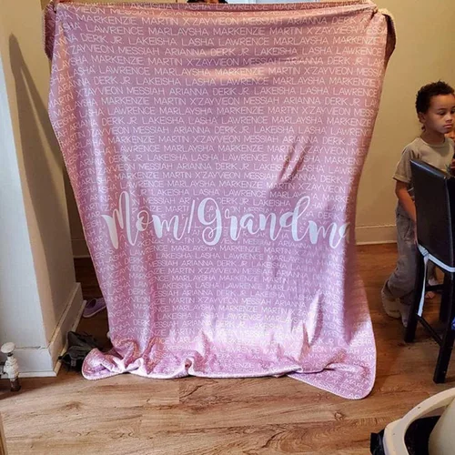 Miniatura 9 de Manta personalizada con nombre para bebés y adultos, manta personalizada con nombre para el día de la madre, el mejor regalo para mamá, papá, Abuela