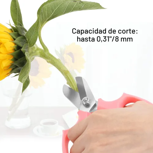 Miniatura 2 de Housolution Tijeras de flores, tijeras florales fuertes, tijeras de podar de jardín de acero de primera calidad, tijeras de jardín, tijeras