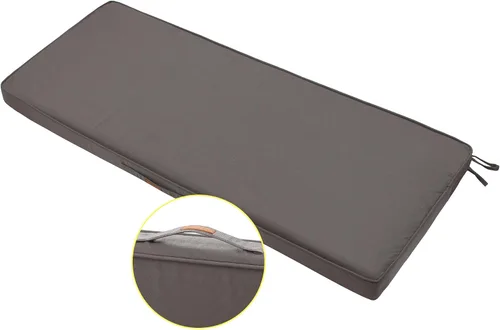 Miniatura 25 de FUNHOME Cojín de Banco para Exteriores 42 x 18 x 3 Pulgadas, Cojín de Sofá Portátil Resistente al Agua, Cojín de Columpio de Porche con Asa y Lazos