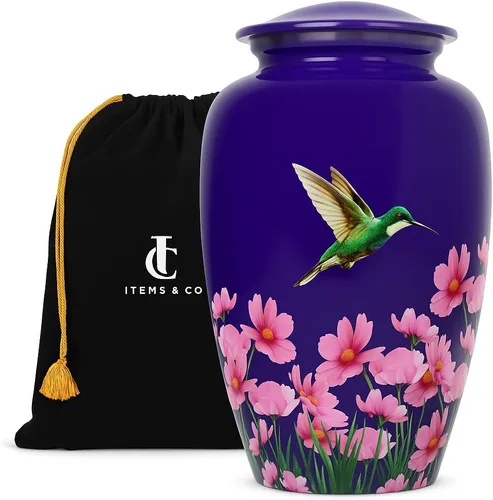 Miniatura 8 de Urna de alta calidad para cenizas humanas, urna funeraria Itemsandco para adultos, elegante urna conmemorativa negra griega para mujeres y hombres