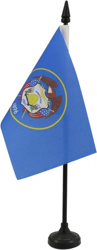 Miniatura 86 de Bandera de mesa de Colorado de 4 x 6 pulgadas, bandera de escritorio del estado de Colorado de EE. UU., 5.9 x 3.9 in, palo y base de plástico negro