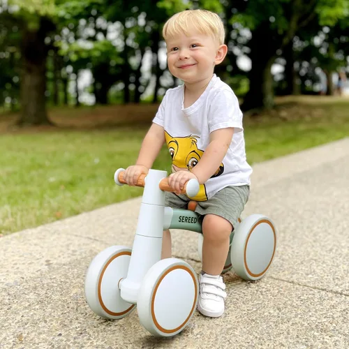 Miniatura 8 de SEREED - Bicicleta de equilibrio para bebés de 1 año, niños y niñas de 12 a 24 meses, primera bicicleta para niños de 4 ruedas, regalos de primer