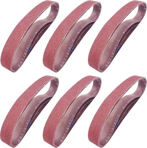 Paquete de 20 correas de lijado de grano 60 de 1-1/2 x 30 pulgadas para pulidora de tubos de tubo, lijadora de óxido de aluminio para carpintería y