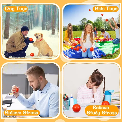Miniatura 3 de Pelotas de espuma roja para aliviar el estrés para niños y adultos, juguetes sensoriales para aliviar el estrés para autismo, ansiedad, TDAH (rojo)